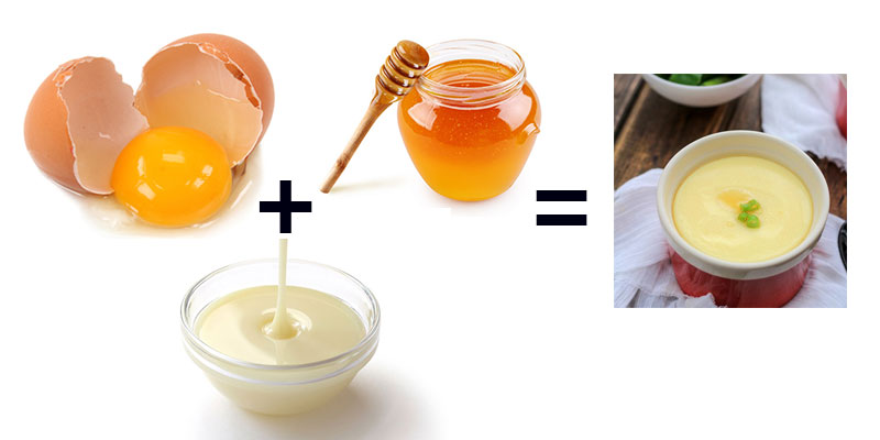 Trứng hấp mật ong và sữa: cải thiện kích thước vòng 1 từ bên trong